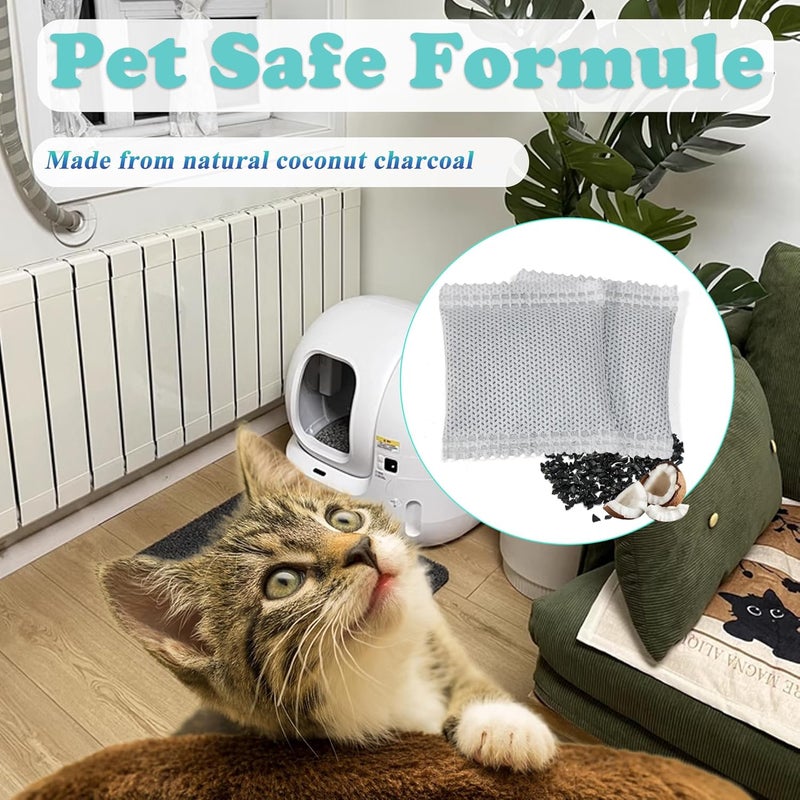 NEWKEY 12 PCS Odor Eliminator for PuraMax Self-Cleaning Cat Litter Box, Natural Activated Charcoal Refills, Cat Toilet Odor Control, Cat Litter Deodorizer Compatible with PETKIT Automatic Litter Box - Image 2